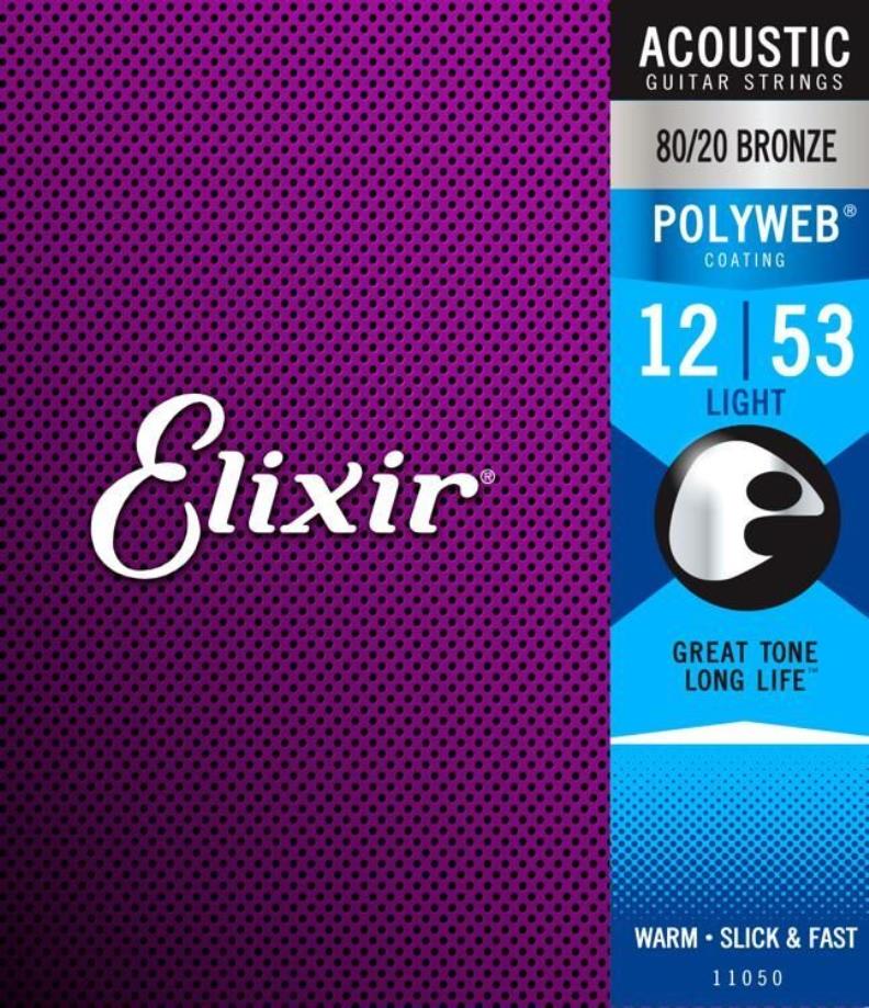 סט מיתרים לאקוסטית 11050 ELIXIR POLYWEB 12-53